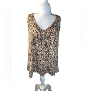 Must Have Relativity Size XL Slightly Assymetrical Leopard Animal Print w Lace